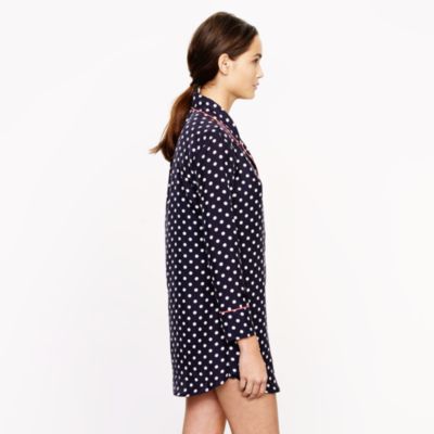 Nightshirt in silk polka dot