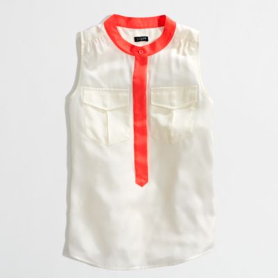 Factory tipped sleeveless popover