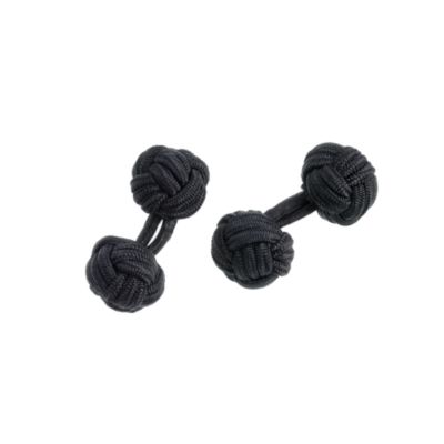 Fabric knot cuff links