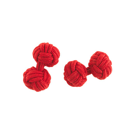 Fabric knot cuff links