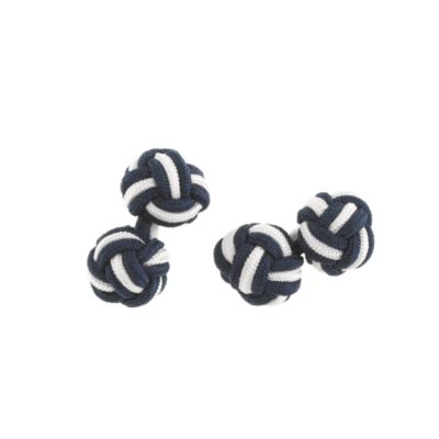 Fabric knot cuff links