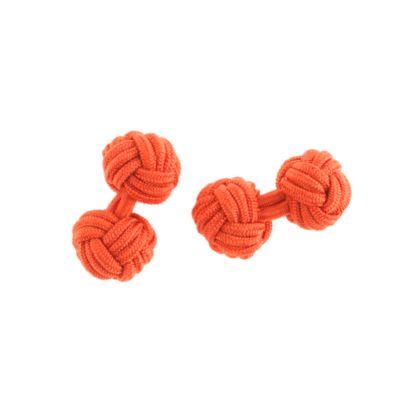 Fabric knot cuff links