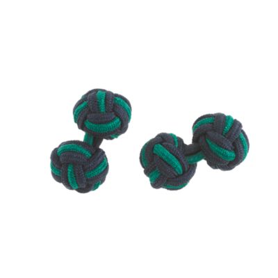 Fabric knot cuff links