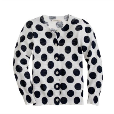 Girls' Caroline cardigan in big dot