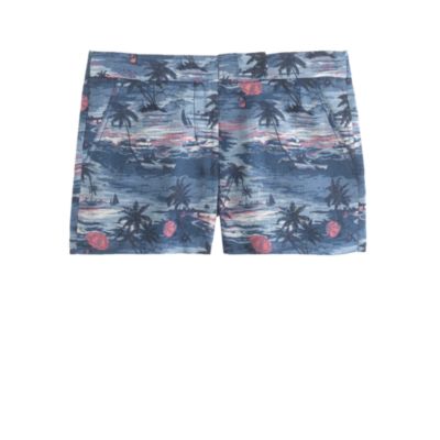 Hawaiian sunset linen short