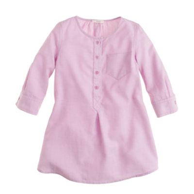 Girls' tunic in tissue oxford