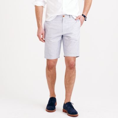 11" stanton short in stripe irish linen-cotton