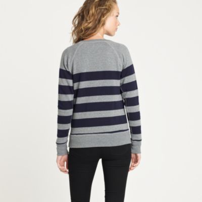 Stripe popover sweatshirt