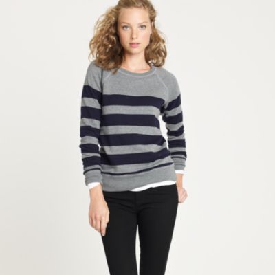 Stripe popover sweatshirt