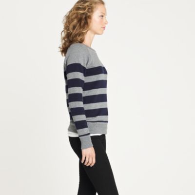Stripe popover sweatshirt