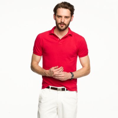 Repp piqu&eacute; polo in slim fit