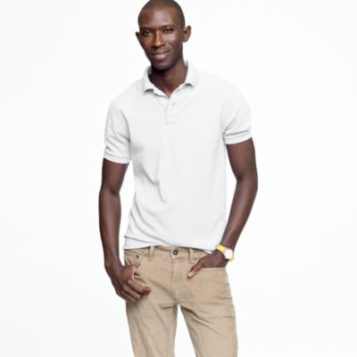 Repp piqu&eacute; polo in slim fit