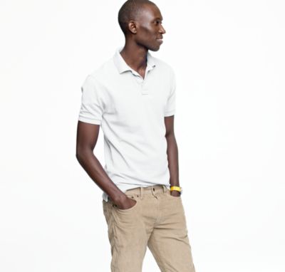 Repp piqu&eacute; polo in slim fit