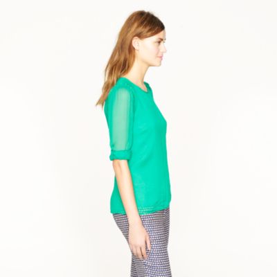 Silk pintuck blouse