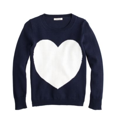 Girls' heart sweater