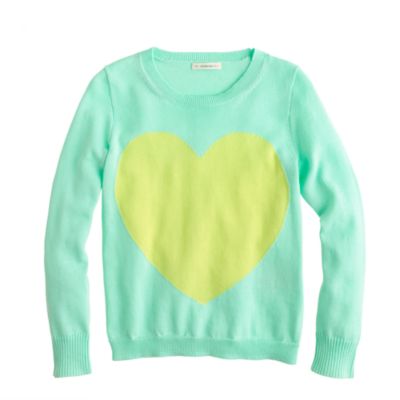 Girls' heart sweater