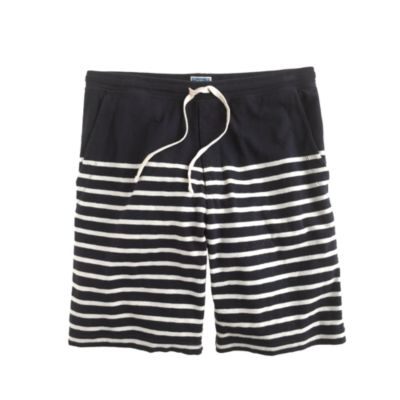 Heavyweight cotton short in stripe