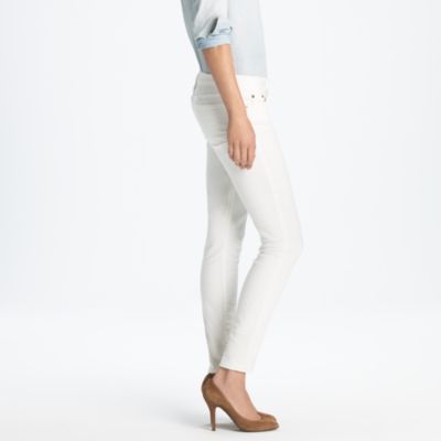 New ankle stretch toothpick jean in white denim
