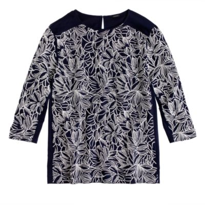 Embroidered wildflower top