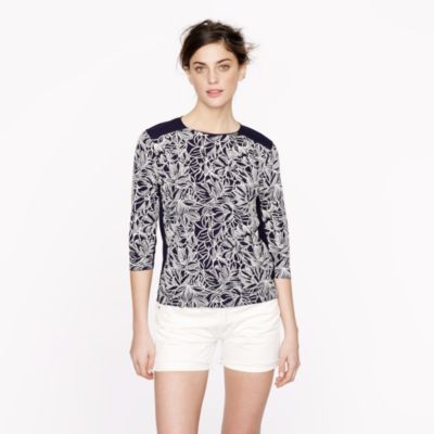 Embroidered wildflower top