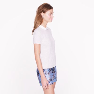 Silk-collar tee