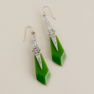 Lulu Frost for J.Crew resin and crystal appliqu&eacute; earrings