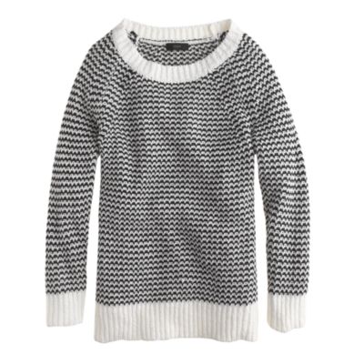 Graphic-stitch sweater