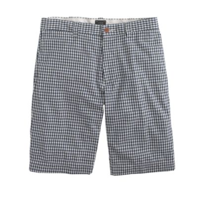 9" stanton short in indigo gingham
