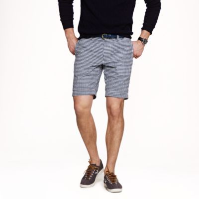 9" stanton short in indigo gingham