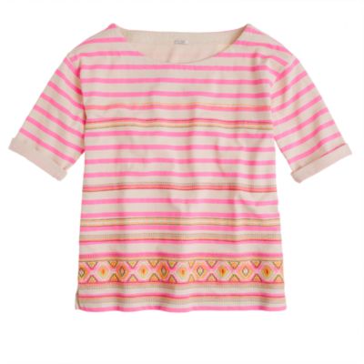 Stitchwork stripe top