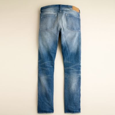 Wallace & Barnes slim selvedge jean in salt fade wash