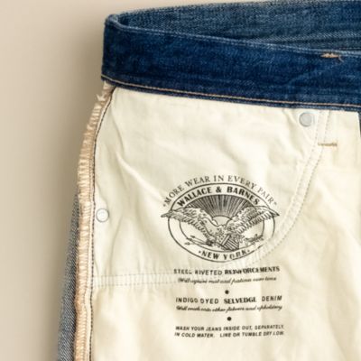 Wallace & Barnes slim selvedge jean in salt fade wash