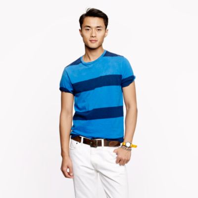 Broken-in tee in ocean stripe