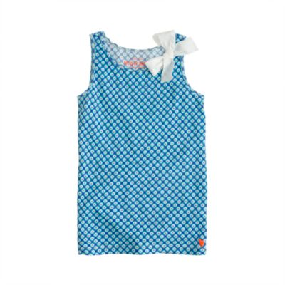 Girls' bow tank in medallion dot