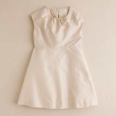 Girls' silk taffeta origami bow dress
