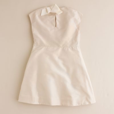 Girls' silk taffeta origami bow dress