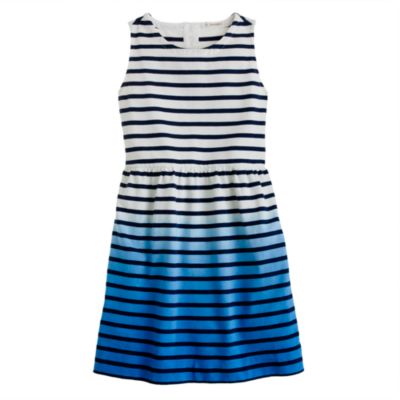Girls' stripe dip-dye dress