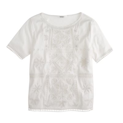 Graphic eyelet tee