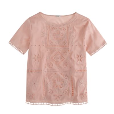 Graphic eyelet tee