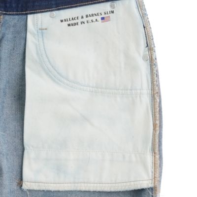 Wallace & Barnes slim selvedge jean in White Oak Cone Denim&reg; with rinsed wash
