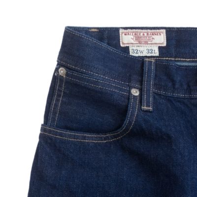 Wallace & Barnes slim selvedge jean in White Oak Cone Denim&reg; with rinsed wash