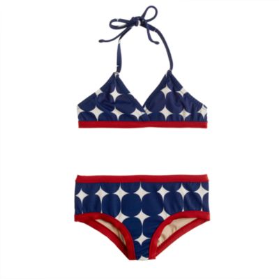 Girls' big dot bikini set