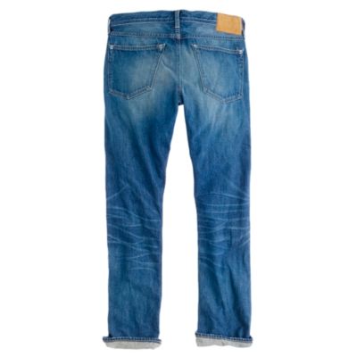 Wallace & Barnes slim selvedge jean in White Oak Cone Denim&reg; with deck fade wash
