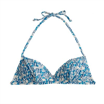 School of fish french halter top