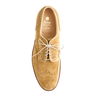 Alden&reg; for J.Crew limited-edition suede shortwing bluchers