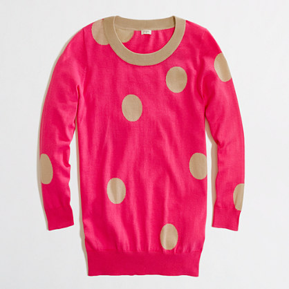 Factory intarsia Charley sweater in polka dot