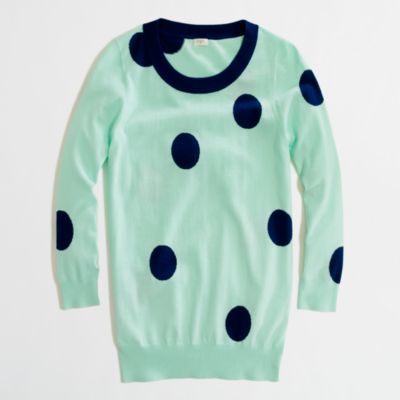 Factory intarsia Charley sweater in polka dot