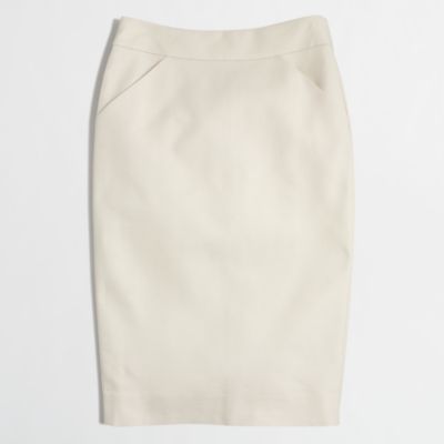 Factory long pencil skirt in double-serge cotton