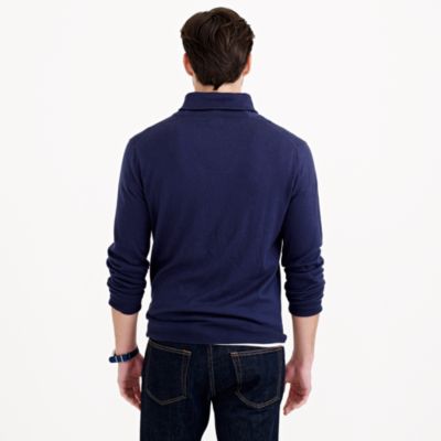 Cotton-cashmere shawl-collar sweater