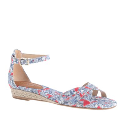 Marina mini-wedge espadrilles in Liberty print